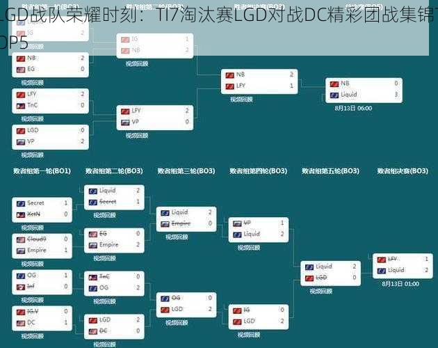 LGD战队荣耀时刻：TI7淘汰赛LGD对战DC精彩团战集锦TOP5